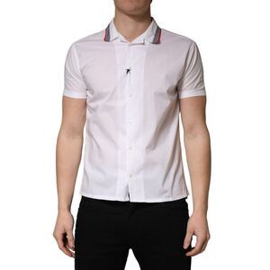 Daniele Alessandrini White Short Sleeves Button Down Men's Shirt